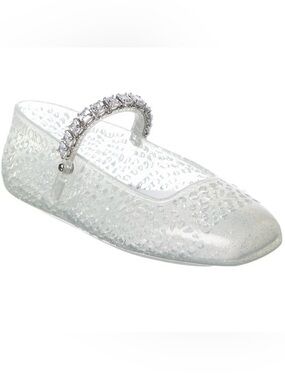 Jimmy Choo The Jelly Glitter Crystal-Strap Ballerina Flats